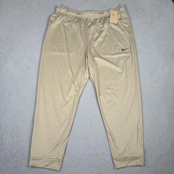 Nike Pants Mens 2XL Khaki Totality Dri-FIT Training Athletic Zip Cuff FB7509-247 - Picture 1 of 15